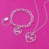 Barbie Crystal Heart Necklace & Bracelet Set view 2