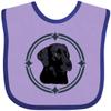 inktastic Labrador Retriever Black Lab Baby Bib Lavender and Purple 3db37 view 1