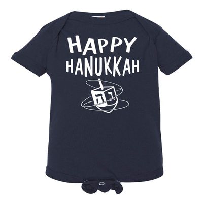 Happy Hanukkah Onesie with Dreidel - Unisex