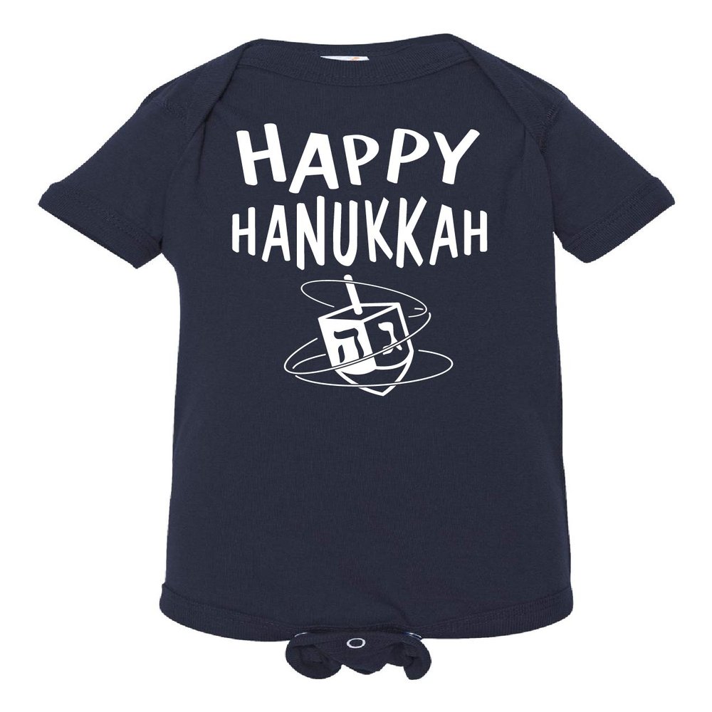 Happy Hanukkah Onesie with Dreidel - Unisex