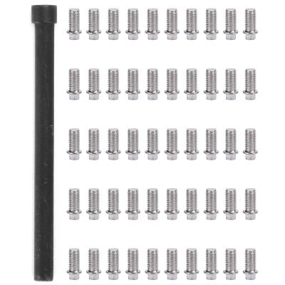 VGEBY 50Pcs RC Screw Kit, RC Car Wheel Rims Hub Screws Stainless Steel Screws for 1/10 RC Crawler Car(M3) Rc Wheel Hub Screws 1/10 Rc Crawler 1.9 Beadlock Wheels