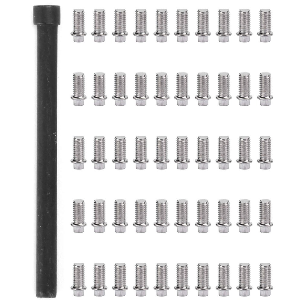 VGEBY 50Pcs RC Screw Kit, RC Car Wheel Rims Hub Screws Stainless Steel Screws for 1/10 RC Crawler Car(M3) Rc Wheel Hub Screws 1/10 Rc Crawler 1.9 Beadlock Wheels
