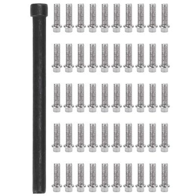 50Pcs RC Car Wheel Rims Hub Screws Kit - Stainless Steel M2.5 for 1/10 RC Crawler Car, Lug Screws, Tornado Clips