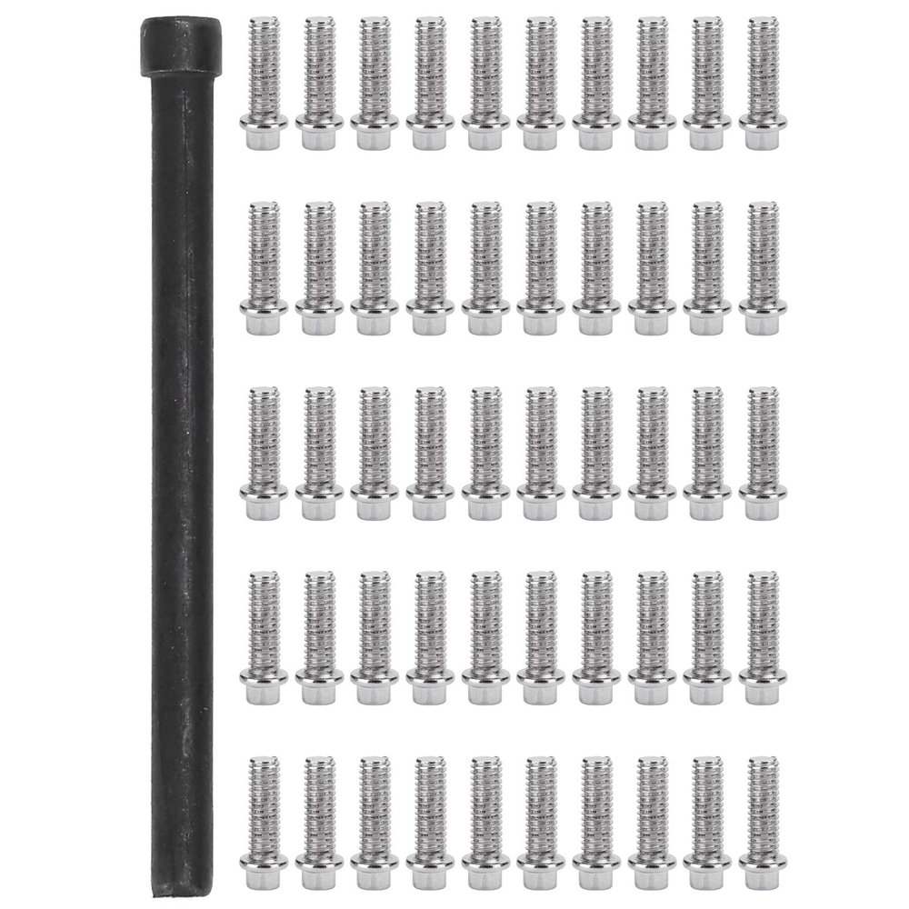 50Pcs RC Car Wheel Rims Hub Screws Kit - Stainless Steel M2.5 for 1/10 RC Crawler Car, Lug Screws, Tornado Clips