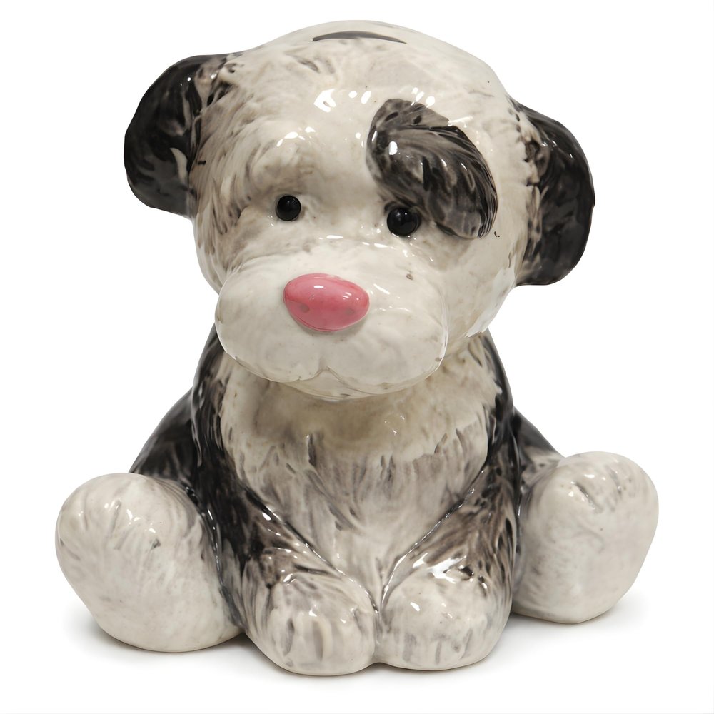 Blue Sky Ceramics Dog Bank, Multi