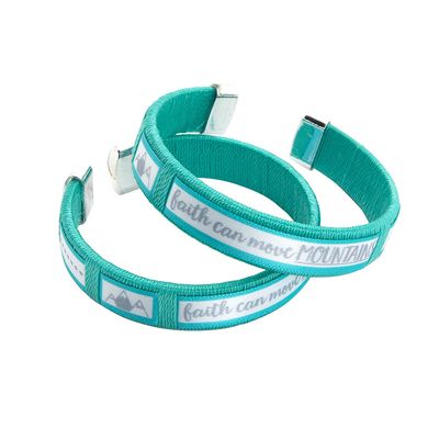 Fun Express Faith Can Move Mountains Cuff Bracelets - VBS Vacation Bible School Supplies/Decor - 12 Pieces