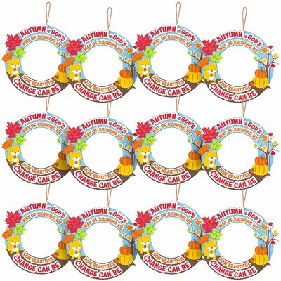 Fun Express Autumn Change Wreath CK - Craft Kits - 12 Pieces