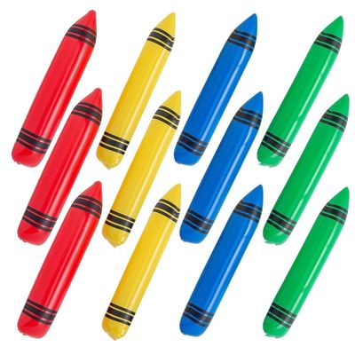 Fun Express INFLATE Crayons - Toys - 12 Pieces
