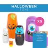 Fun Express Halloween Nesting Dolls - Russian Matryoshka Style Wooden Stacking Dolls Set of 5 | Kids Halloween Decor & Educational Nesting Toys for Toddlers 1-3 | Small Dolls for Girls & Boys Gift view 3