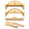 ORBRIUM Wooden Train Tracks Accessories Super Long Double Span Arch Bridge ~ 5 Ft Long for Wooden Railway Wood Toy Train Montessori STEM Toys Compatible with Thomas The Tank Brio Melissa and Doug view 3