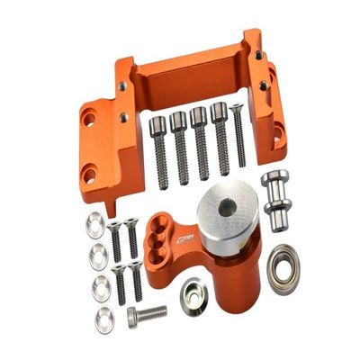 Aluminum Servo Mount +25T Aluminum Servo Horn With Built-In Spring For Arrma 1:5 KRATON 8S BLX/OUTCAST 8S BLX/KRATON EXB Roller - 19Pc Set Orange