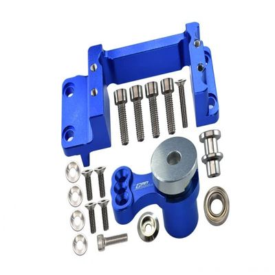 Aluminum Servo Mount +25T Aluminum Servo Horn With Built-In Spring For Arrma 1:5 KRATON 8S BLX/OUTCAST 8S BLX/KRATON EXB Roller - 19Pc Set Blue