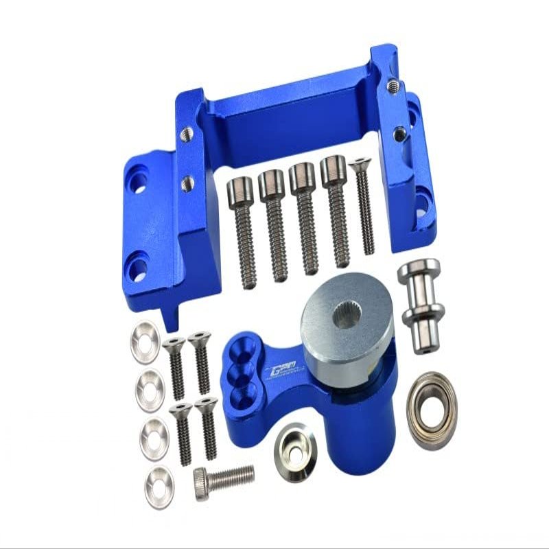 Aluminum Servo Mount +25T Aluminum Servo Horn With Built-In Spring For Arrma 1:5 KRATON 8S BLX/OUTCAST 8S BLX/KRATON EXB Roller - 19Pc Set Blue