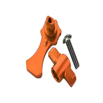 Aluminum Body Shell Lock For 1:10 Traxxas HOSS 4X4 VXL/E-Revo 2.0 VXL/Rustler 4X4 VXL/MAXX - 3Pc Set Orange