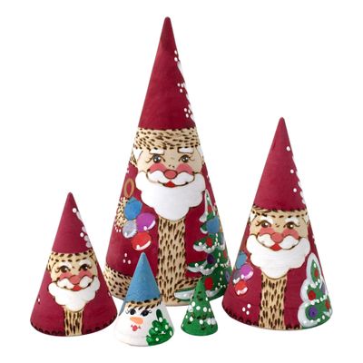 BuyRussianGifts Russian Santa Nesting Dolls Snowman Christmas Tree