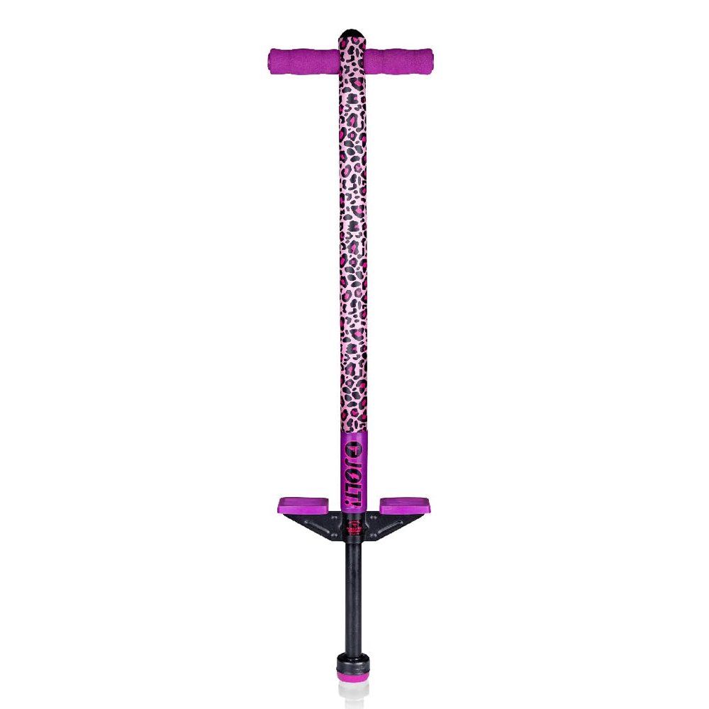 Flybar Foam Jolt Pogo Stick for Kids Ages 6+, 40 to 80 Pounds, Perfect for Beginners (Leopard)