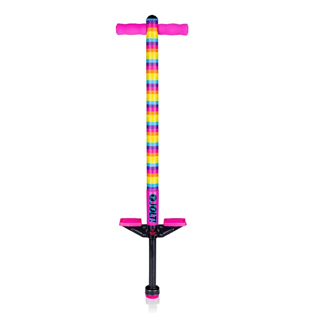 Flybar Foam Jolt Pogo Stick for Kids Ages 6+, 40 to 80 Pounds, Perfect for Beginners (Rainbow)