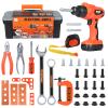 Elitoky Kids Tool Set - 35 PCS Toddler Tool Set with Tool Box & Electronic Toy Drill, Pretend Play Kids Construction Toy, Toddler Boy Toys, Toy Tools for Kids Ages 3,4,5,6,7,8 Years Old view 1