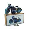 Charmgle Retro Wind-Up Adult Collection Toy, Motorcycle Toy Photography Props, Spring Tin Toys Decoration Black view 1