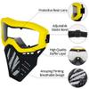 2 Pack Tactical Toy Mask Compatible with Toy Gun Party, for Apollo, Zeus, Khaos, Atlas, Artemis Blasters Rival Toy Mask (Yellow&Blue) view 3