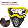2 Pack Tactical Toy Mask Compatible with Toy Gun Party, for Apollo, Zeus, Khaos, Atlas, Artemis Blasters Rival Toy Mask (Yellow&Blue) view 4