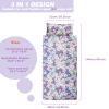 Hi Sprout Nap Mat with Removable Pillow and Soft Blanket, Lightweight Sleeping Bag, Travel Slumber (Blooming Flowers) view 3