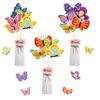 BeYumi 30 Pack Springtime Butterfly Centerpiece Sticks Bobber Table Toppers Cupcake Toppers, Butterfly Theme Party Supplies Photo Booth Props Wall dcor for Baby Shower Spring Summer Themed Party view 1