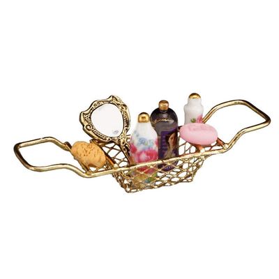 Melody Jane Dollhouse Bath Tray Bridge & Toiletries Reutter Miniature Bathroom Accessory