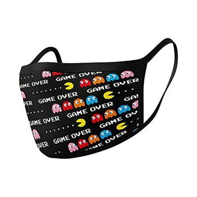 Pyramid International Pac-Man Game Over GP85682 Face Cover Face Mask Officially Licensed Twin Pack, Mixed, One Size (GP85678)
