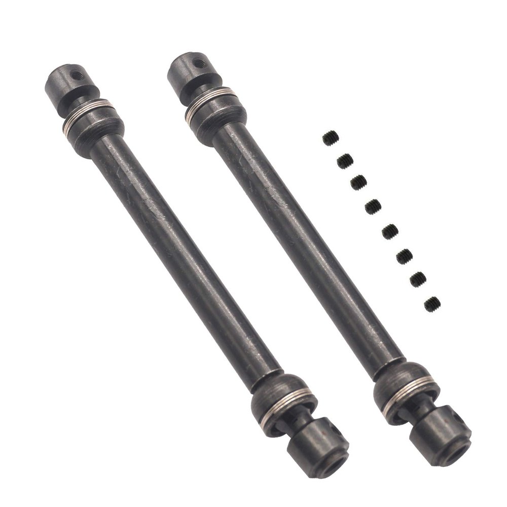 2Pack ShareGoo Universal Steel Centre Drive Shaft Dogbone Compatible with Tamiya CC01 Axial SCX10 D90 HSP 94180 Redcat 1/10 RC Crawler Car (112-152mm)