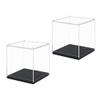 Odoria 2Pcs Clear Acrylic Display Box Case 3.7" Cube for Tennis Figure Display view 1