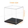 Odoria 2Pcs Clear Acrylic Display Box Case 3.7" Cube for Tennis Figure Display view 4