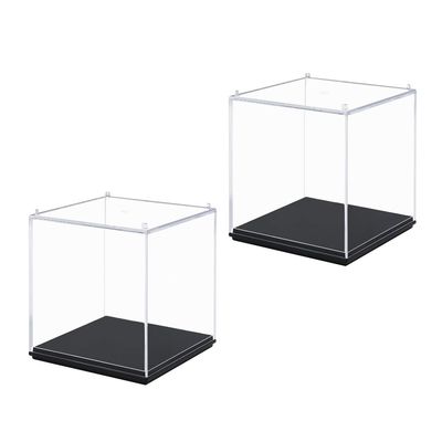 Odoria 2Pcs Clear Acrylic Display Box Case 2.6" Cube for Tennis Figure Display
