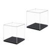 Odoria 2Pcs Clear Acrylic Display Box Case 2.6" Cube for Tennis Figure Display view 1