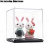 Odoria 2Pcs Clear Acrylic Display Box Case 2.6" Cube for Tennis Figure Display view 2