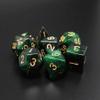 CREEBUY Polyhedral DND Dice Set Glitter Dice for Dungeon and Dragons D&D RPG Role Playing Games Green Mix Black Nebula Dice view 2