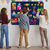 Craftstory 144 Pcs Shapes Felt-Board for Toddlers, Preschool Classroom Must Haves Learning Activities Tangram Toys Teacher Aide 3.5 Ft Large Wall Hang Sensory Activities Kit view 4