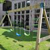 Hi Flame Heavy Duty Steel Swing Hangers for Wooden Sets Includes Snap Hooks. for Connecting to a 4"x6" Beam (Yellow, Set of 4) view 3