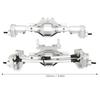 RC Car Front Rear Axle, 1/10 Front Rear Axle Shaft Upgrade Parts Compatible with SCX10 II 90046 900471/10 Axial RC Model Car (Silver) Model Car Accessories Scx10 Ii Axles view 3