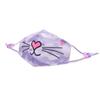 OMG! Accessories Girl's Kids Reusable Face Covering with Interior Pocket (Lavender Camo Kitty) view 1