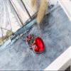FRTTVM Evie Red Heart Necklace Descendant Princess Costume Queen of Hearts Fan Jewelry For Teens Halloween Parties view 2
