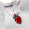 FRTTVM Evie Red Heart Necklace Descendant Princess Costume Queen of Hearts Fan Jewelry For Teens Halloween Parties view 3