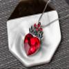 FRTTVM Evie Red Heart Necklace Descendant Princess Costume Queen of Hearts Fan Jewelry For Teens Halloween Parties view 4