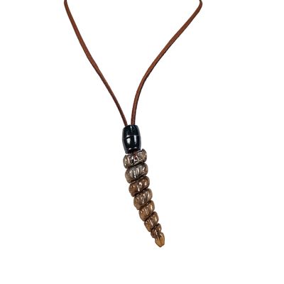 Chichester Inc Real Rattlesnake Rattle Necklace Brown Cord: Large (598-J30BR-AS)