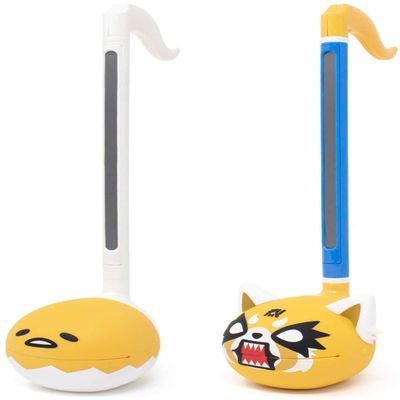 Otamatone Sanrio Special Edition (2 Pc. Set - Aggretsuko Rage + Gudetama) - Fun Electronic Musical Toy Instrument by Maywa Denki (Official Licensed) [Includes Song Sheet and English Instructions]