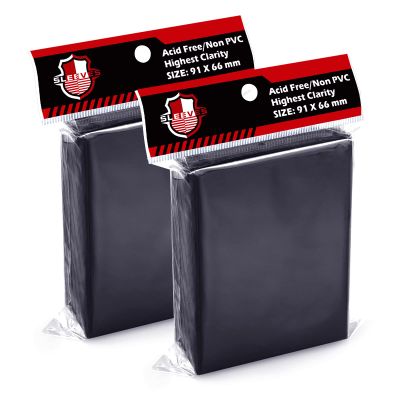 200 Counts Black Card Sleeves Top Loaders for Trading Card, Matte Card Sleeves Deck Card Protectors Compatible with Baseball Card, Sports Cards, Game Card