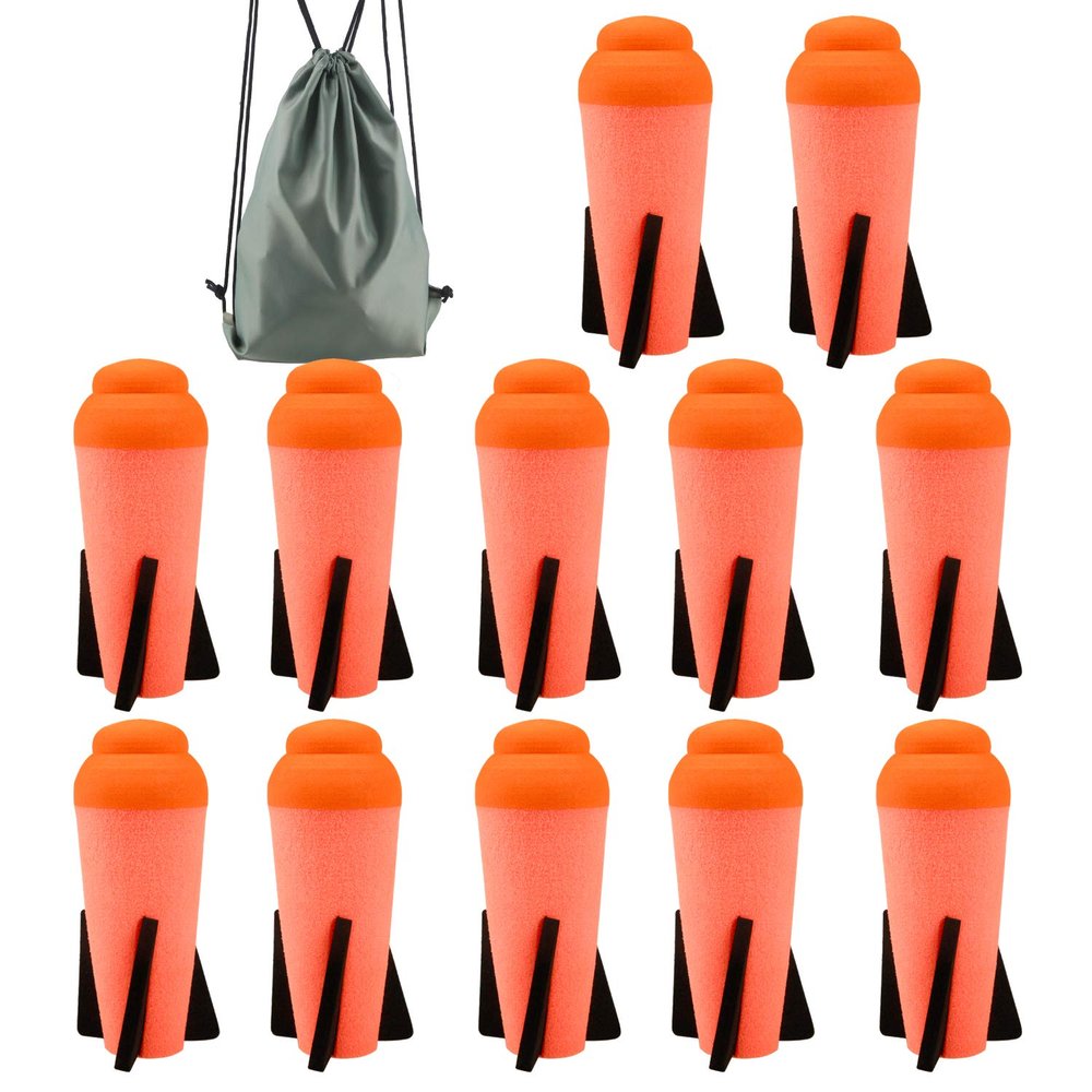 Ruibytree Mega Missile Refill for Nerf N-Strike Elite Series,12 Packs,Compatible Darts Mega Missile Refill Bullets Foam Rockets for Nerf Party (Orange)