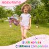 HollyHOME Sequin Unicorn Stick Horse Handcrafted Hobby Horse on a Stick with Wood Wheels Real Pony Neighing and Galloping Sounds Plush Unicorn Toy Pink 36 Inches(AA Batteries Required) view 3