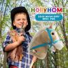 HollyHOME Stick Horse Plush Handcrafted Hobby Horse on a Stick with Wood Wheels Real Pony Neighing and Galloping Sounds for Kids Toddlers Beige 36 Inches(AA Batteries Required) view 4