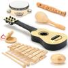 Wooden Musical Instruments for Toddlers  7-Piece Kids Music Set with Xylophone, Guitar & Percussion | Natural Wood, Non-Toxic | Ages 3+ view 1